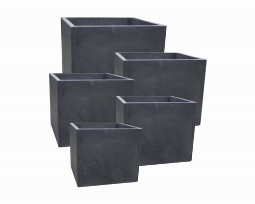 Fiber Clay Pots, outdoor pots, garden pots PS01 Tall Cube Planter Box