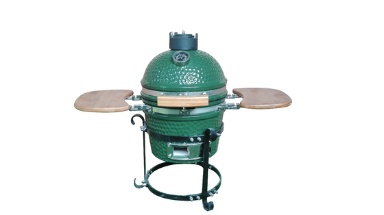 12" CERAMIC BBQ GRILL KAMADO/  Black, Red, Green/ Stainless Cart or Iron Cart