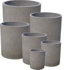 Fiber Clay Pots, Outdoor Pots, Garden Pots  PR05// Cream, Dark Grey, Light Grey,