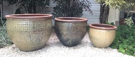 Rustic Garden Pots, Outdoor Pots, Ceramic Pots, 9563 S/5