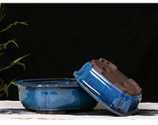 House and Garden Pots, Outdoor & Indoor Ceramic Bonsai Pots,  Planters,  Glazed Bonsai Pots GH6002 Set 2