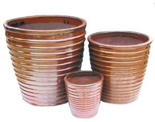 Outdoor Ceramic Terracotta Pots / Planters GW7503 Set 4