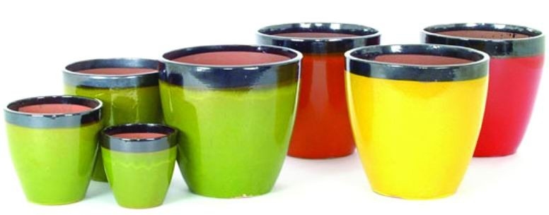 Ceramic Outdoor / Indoor Ceramic Terracotta Pots Planters GW8658 Set 4