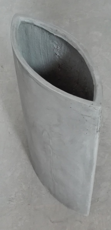 Fiber Clay Pots, outdoor pots, garden pots OV01 // Black, Dark Grey, Light Grey