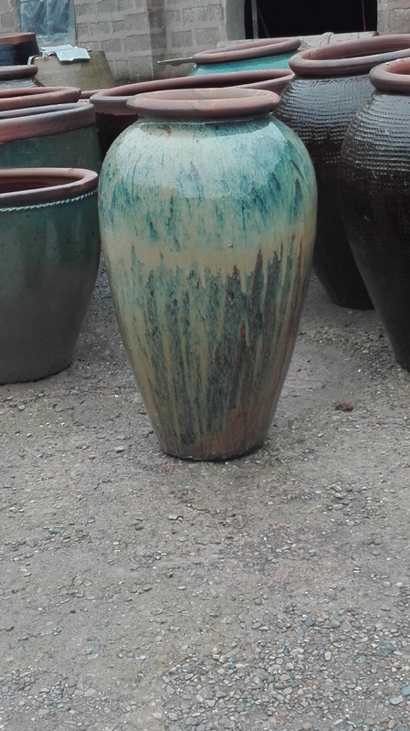 Rustic Garden Pots, Outdoor Pots, Ceramic Pots, 3189  set4