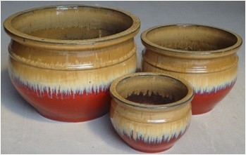 Outdoor Ceramic Terracotta Pots Planters GW6006 Set 4